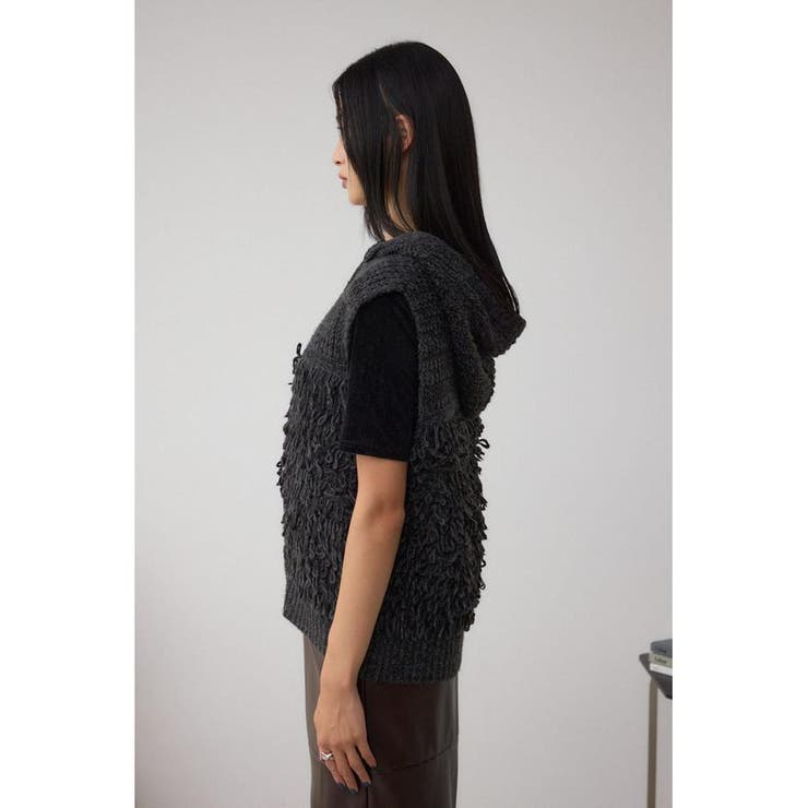 ZIPフーディループニットベスト | AZUL BY MOUSSY | 詳細画像28 