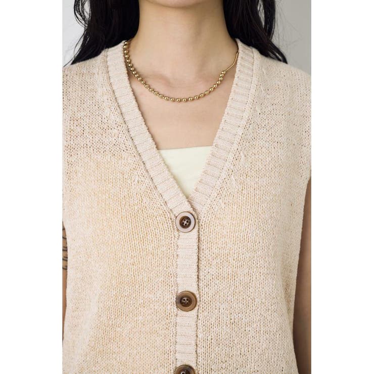 テープヤーンニットジレ | AZUL BY MOUSSY | 詳細画像6 