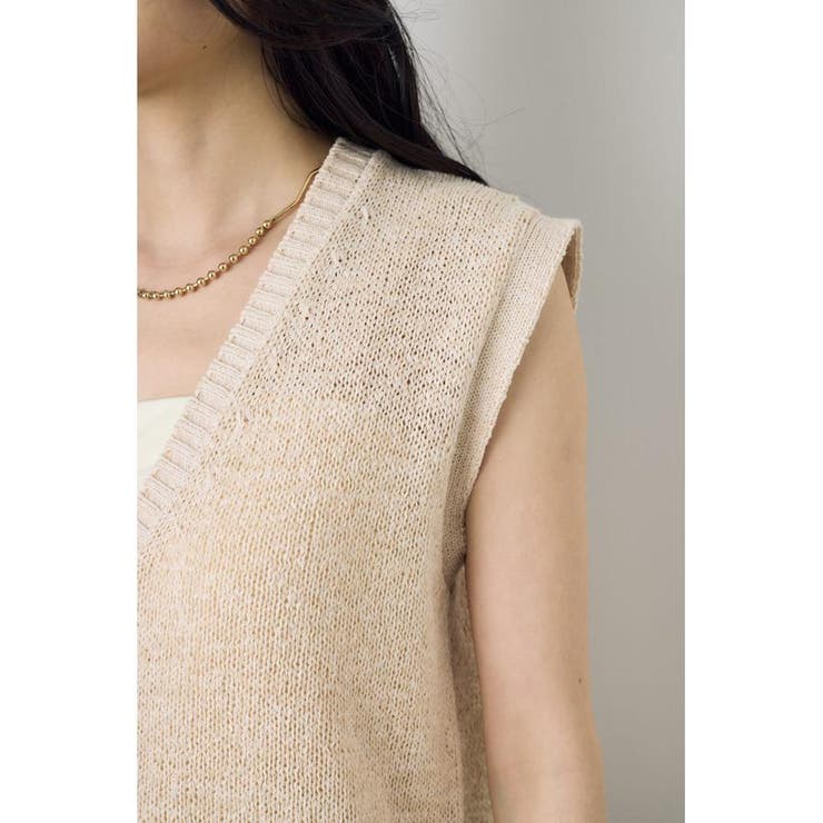 テープヤーンニットジレ | AZUL BY MOUSSY | 詳細画像7 