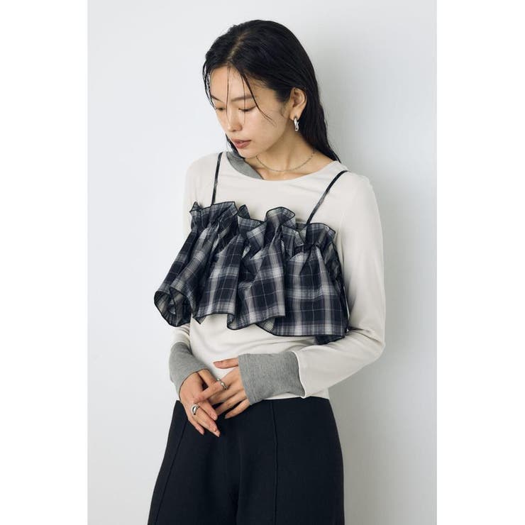 ギャザーフリルキャミソールビスチェ | AZUL BY MOUSSY | 詳細画像8 