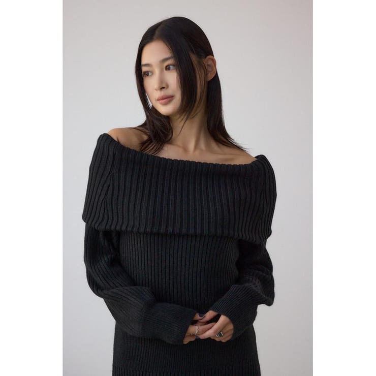 オフショルロングニットワンピース | AZUL BY MOUSSY | 詳細画像2 