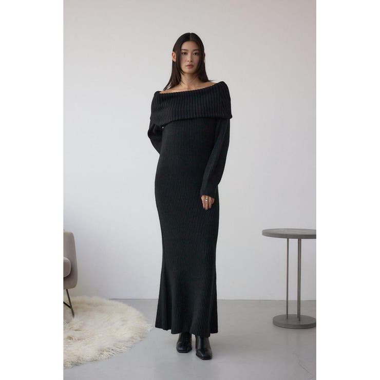 オフショルロングニットワンピース | AZUL BY MOUSSY | 詳細画像3 