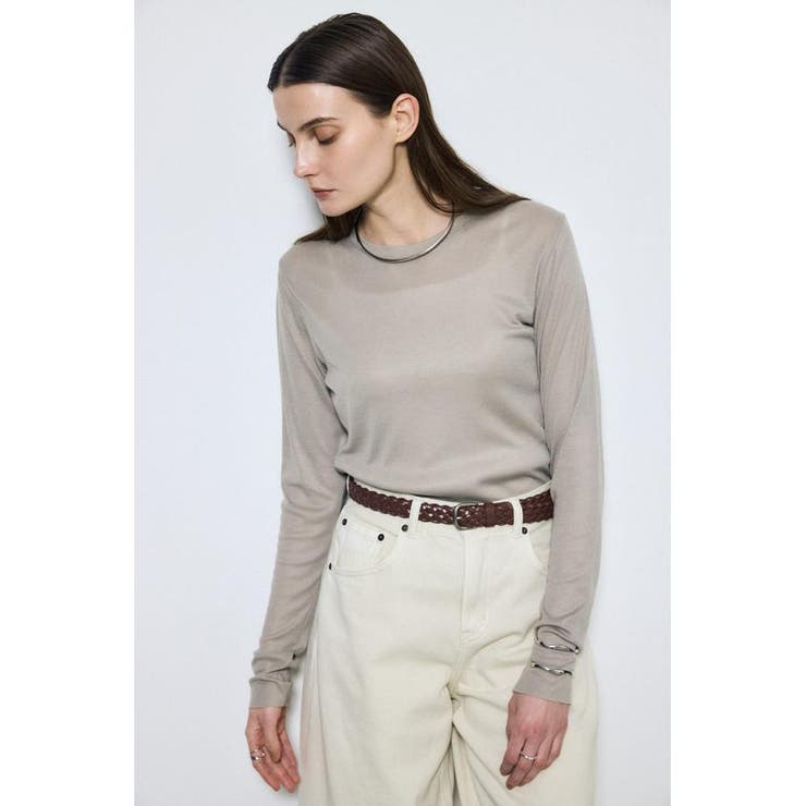 シアー素材ロングTシャツ | AZUL BY MOUSSY | 詳細画像32 