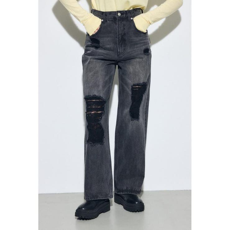 AZUL DENIM レースワイドデニム | AZUL BY MOUSSY | 詳細画像2 