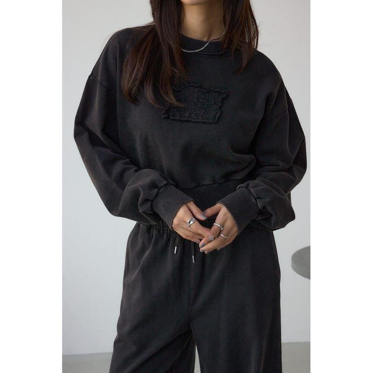 L/BLK1 | パッチロゴルーズスウェット | AZUL BY MOUSSY