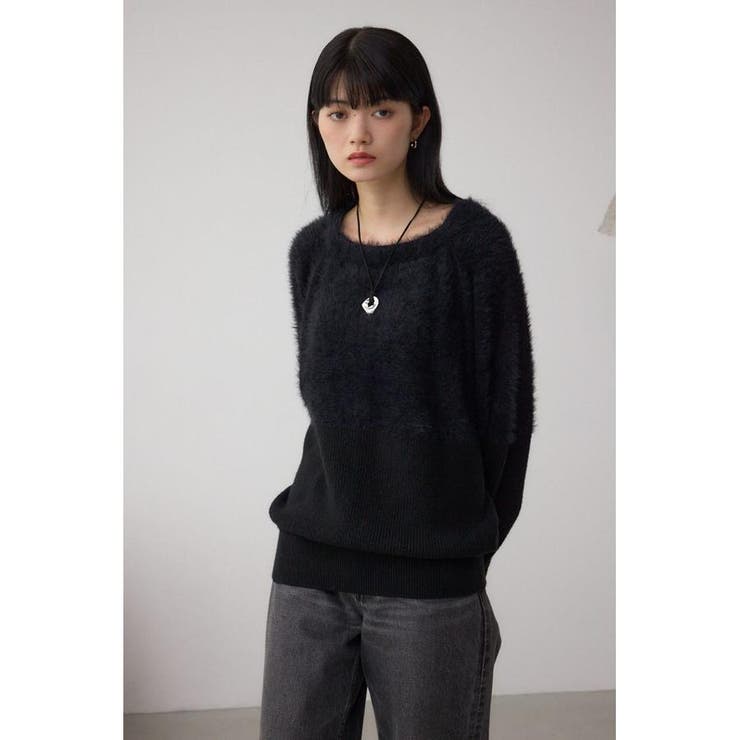 シャギー切替ドルマンニット | AZUL BY MOUSSY | 詳細画像13 