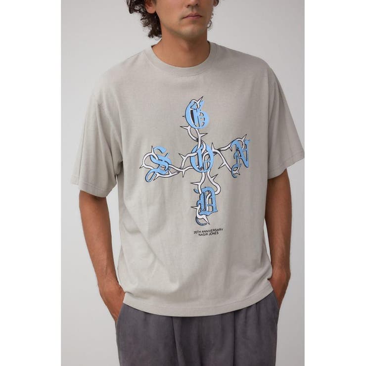 GRY | ビンテージラップ半袖TEE | AZUL BY MOUSSY