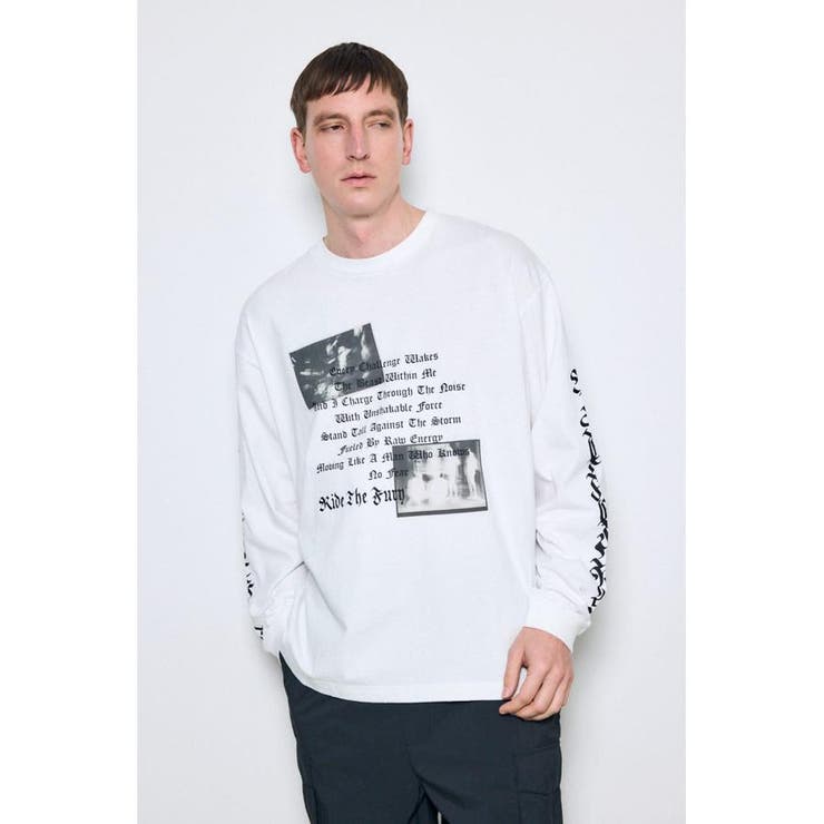 袖ロゴ長袖Tシャツ | AZUL BY MOUSSY | 詳細画像2 