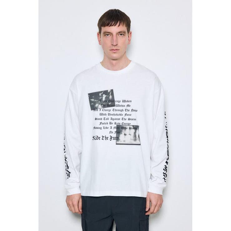 袖ロゴ長袖Tシャツ | AZUL BY MOUSSY | 詳細画像5 