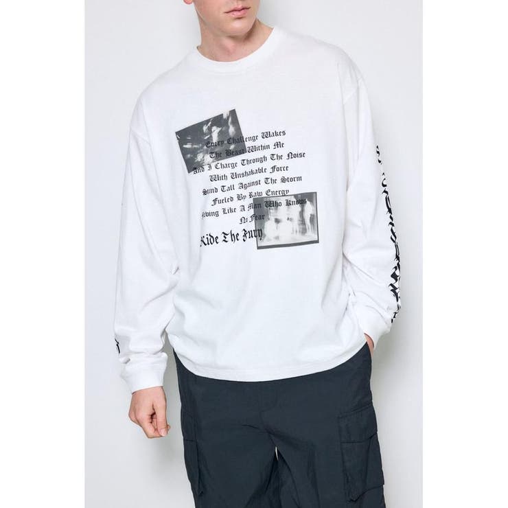 WHT | 袖ロゴ長袖Tシャツ | AZUL BY MOUSSY