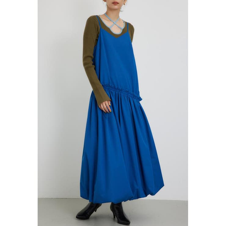 D/BLU3 | フリルバルーンキャミワンピース | AZUL BY MOUSSY