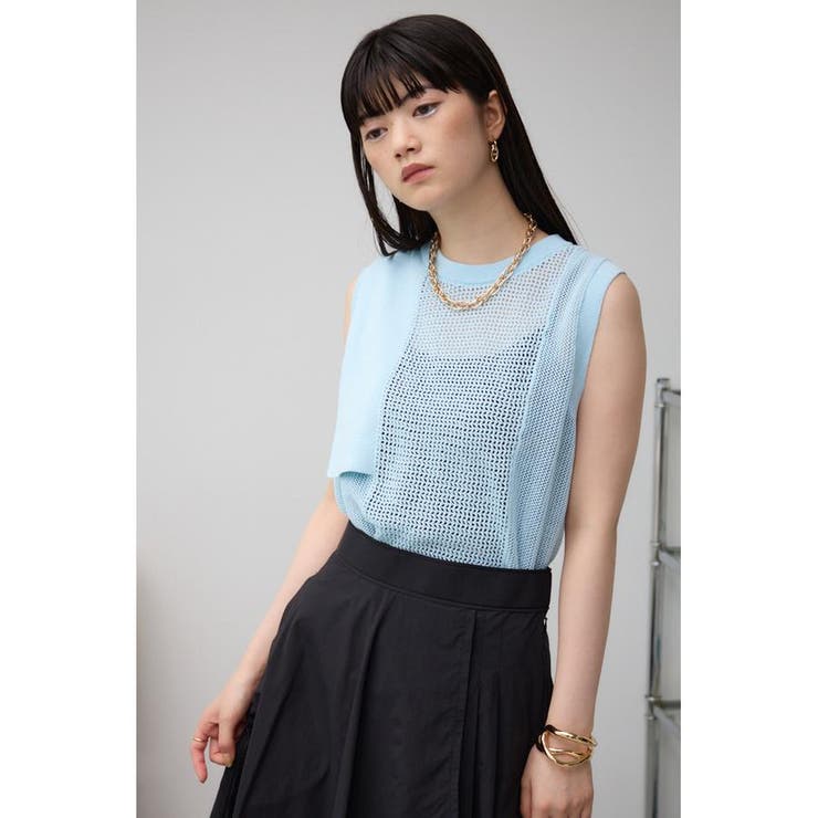 メッシュコンビニットタンク | AZUL BY MOUSSY | 詳細画像25