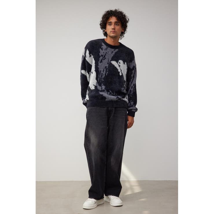 総柄シャギーニット[品番：AZLW0021501]｜AZUL BY MOUSSY