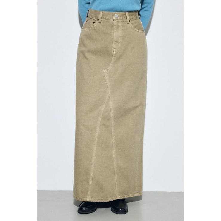 BEG | AZUL DENIM カラーストレートデニムスカート | AZUL BY MOUSSY