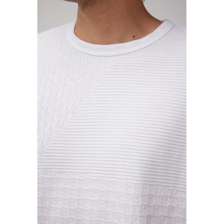 柄切替クルーネックTシャツ[品番：AZLW0021030]｜AZUL BY MOUSSY