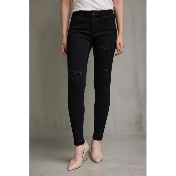 BLK | AZUL DENIM/リペアスキニーデニム | AZUL BY MOUSSY