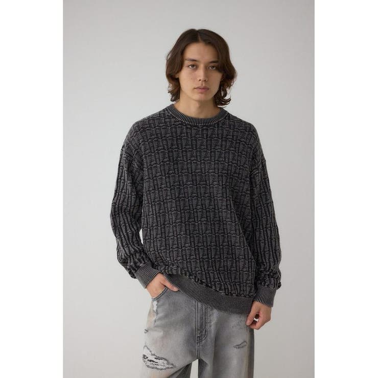 ヴィンテージライクジャガードニット | AZUL BY MOUSSY | 詳細画像3 