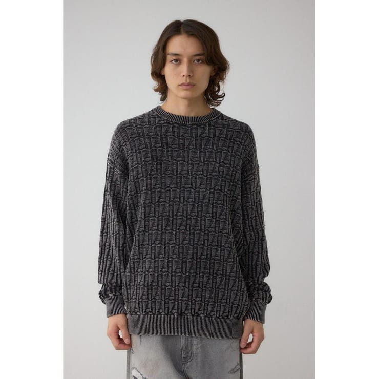 ヴィンテージライクジャガードニット | AZUL BY MOUSSY | 詳細画像5 