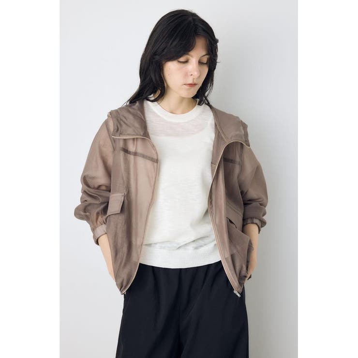 BRN | シアーブルゾン | AZUL BY MOUSSY