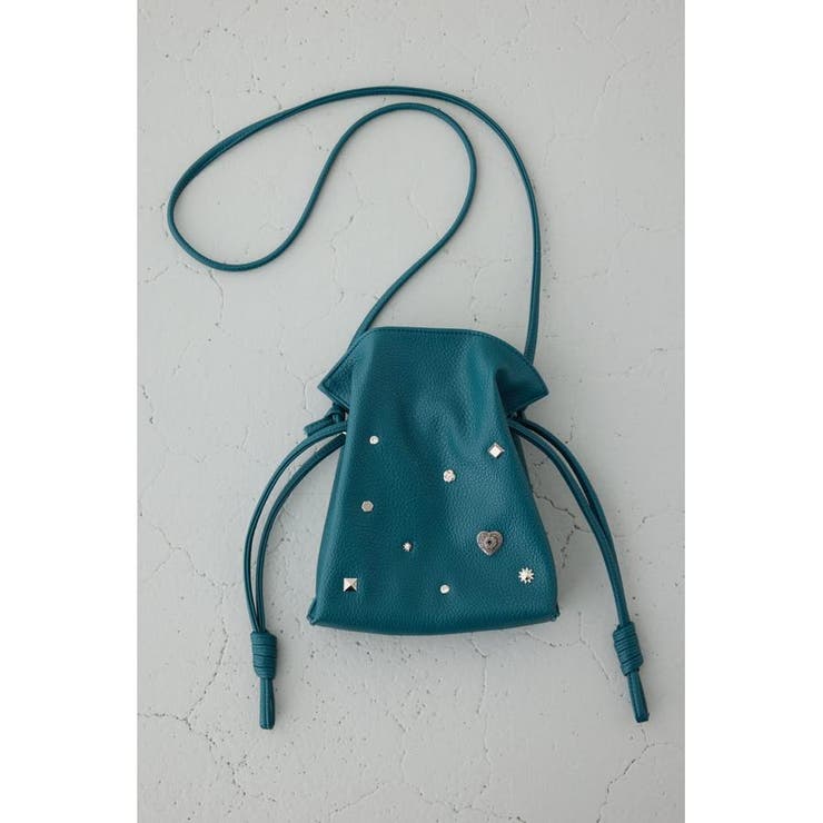 D/GRN3 | モチーフスタッズドローストリングバッグ | AZUL BY MOUSSY