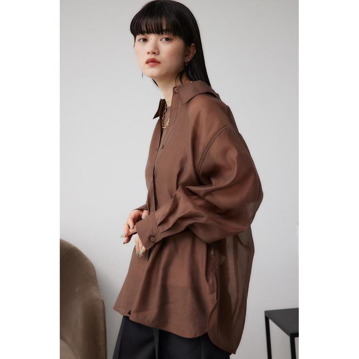 インナーSETオフショルダーシアーシャツ | AZUL BY MOUSSY | 詳細画像20 