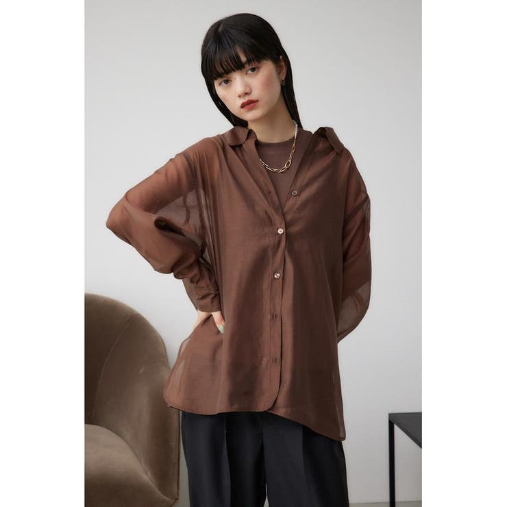 インナーSETオフショルダーシアーシャツ | AZUL BY MOUSSY | 詳細画像21 