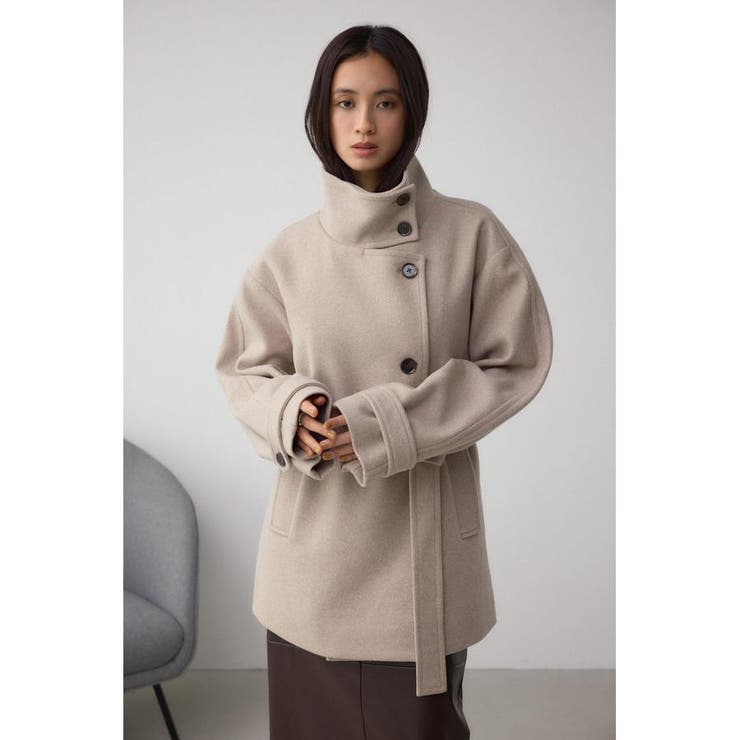 B-HEATスタンドカラーミドルコート | AZUL BY MOUSSY | 詳細画像18 