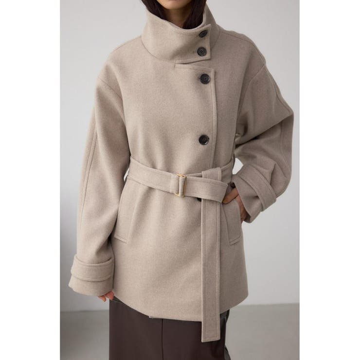 BEG | B-HEATスタンドカラーミドルコート | AZUL BY MOUSSY