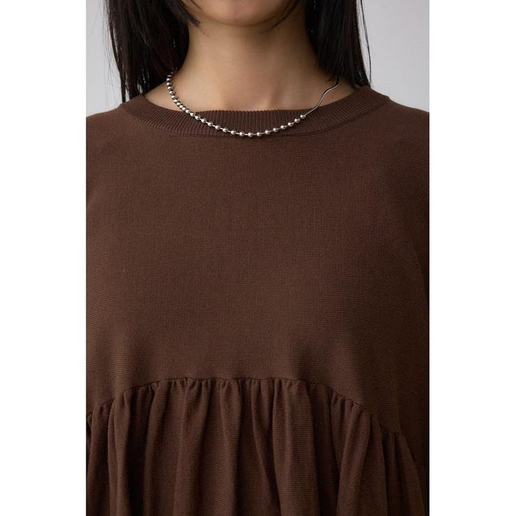 ペプラムデザインニットトップス | AZUL BY MOUSSY | 詳細画像18 