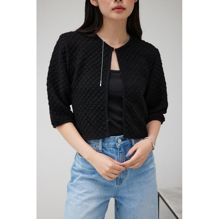 BLK | ポップコーンカットカーディガン | AZUL BY MOUSSY