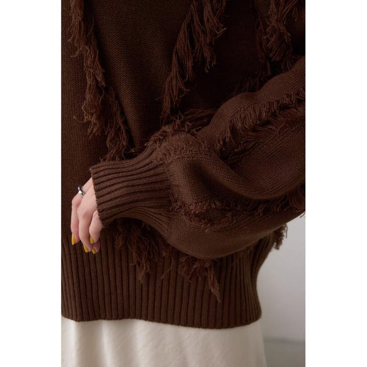 フリンジデザインニットトップス | AZUL BY MOUSSY | 詳細画像20 