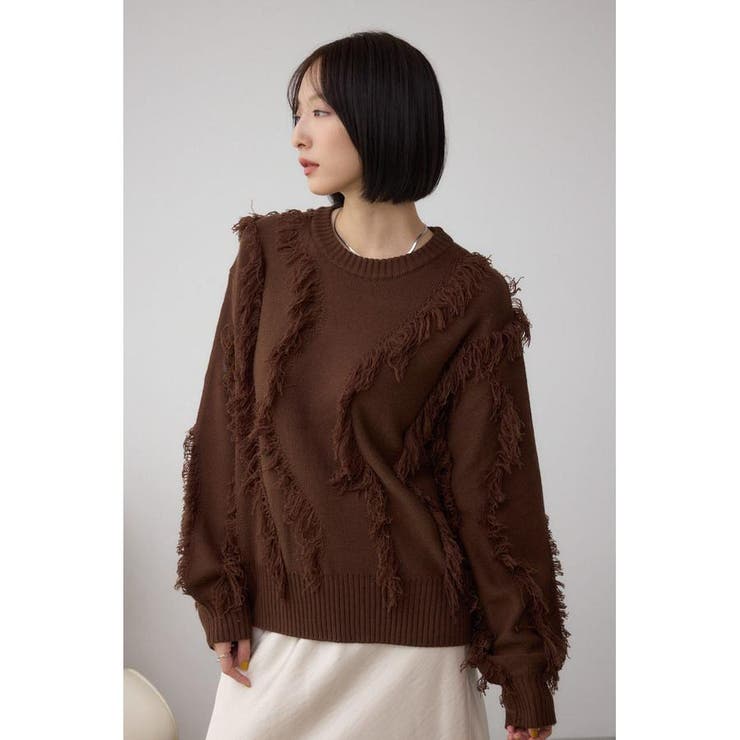 フリンジデザインニットトップス | AZUL BY MOUSSY | 詳細画像13 