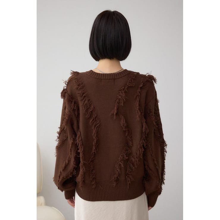 フリンジデザインニットトップス | AZUL BY MOUSSY | 詳細画像17 