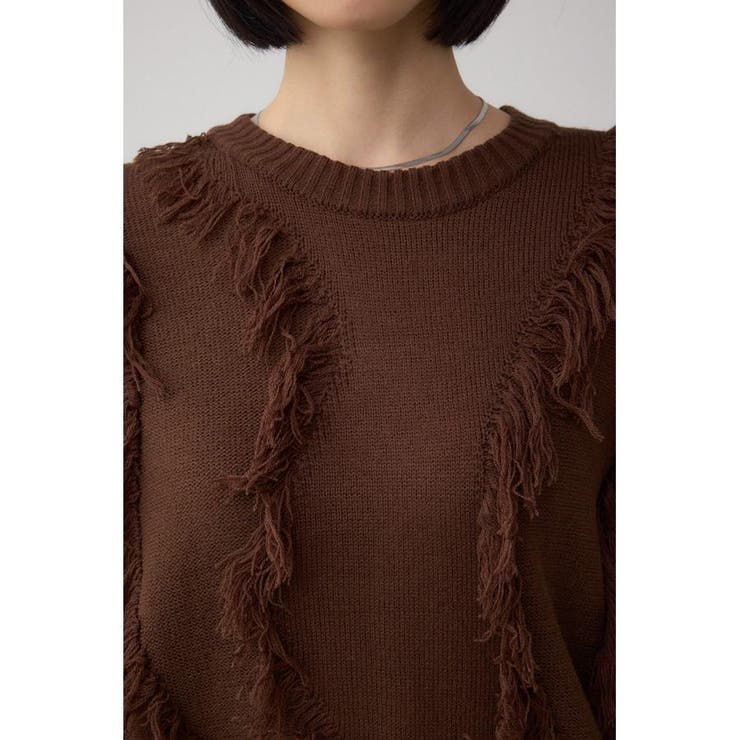 フリンジデザインニットトップス | AZUL BY MOUSSY | 詳細画像18 