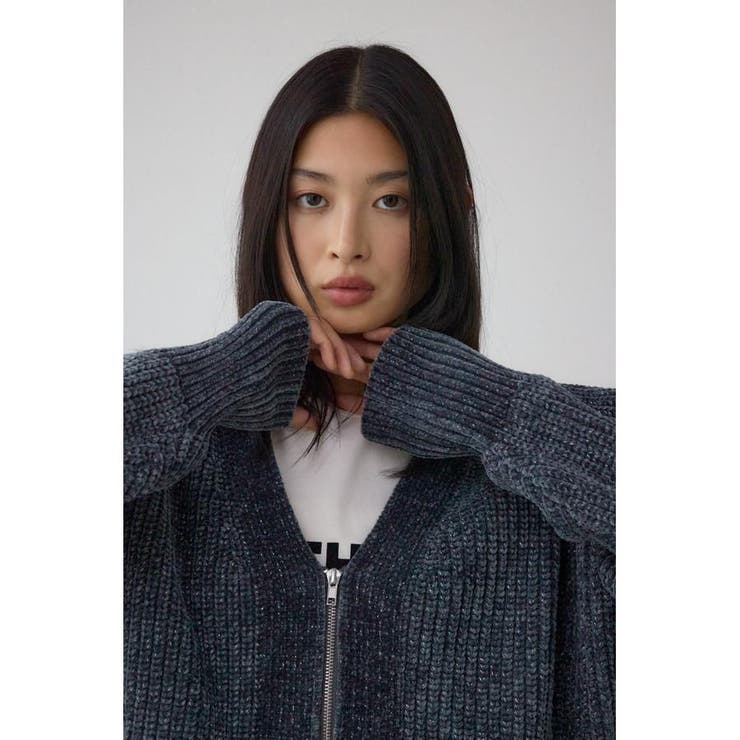 WZIPベロアラメモールカーデ | AZUL BY MOUSSY | 詳細画像24 
