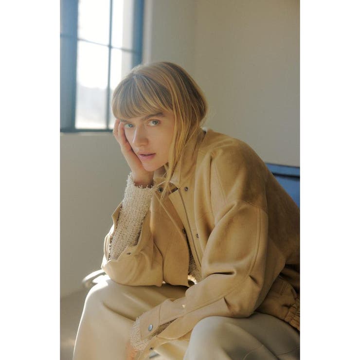 BEG | フェイクスエードショートブルゾン | AZUL BY MOUSSY