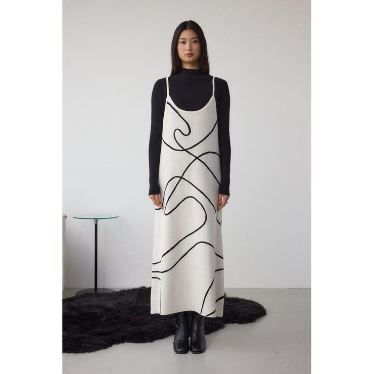 ライン柄ニットキャミワンピセット | AZUL BY MOUSSY | 詳細画像12 