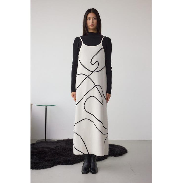 ライン柄ニットキャミワンピセット | AZUL BY MOUSSY | 詳細画像5 