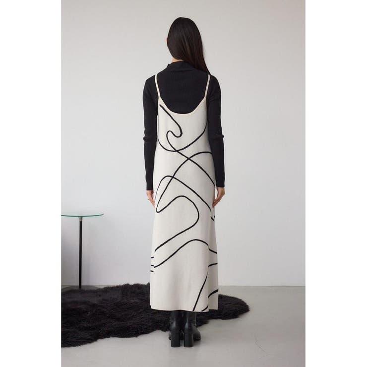 ライン柄ニットキャミワンピセット | AZUL BY MOUSSY | 詳細画像7 