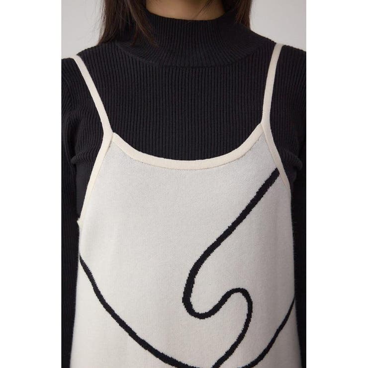 ライン柄ニットキャミワンピセット | AZUL BY MOUSSY | 詳細画像8 