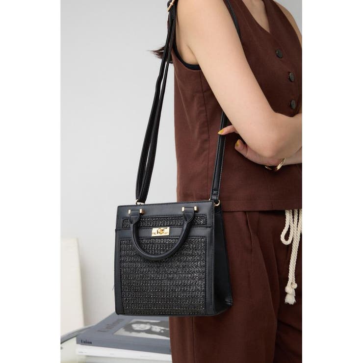 BLK | パイピングメッシュスクエアバッグ | AZUL BY MOUSSY