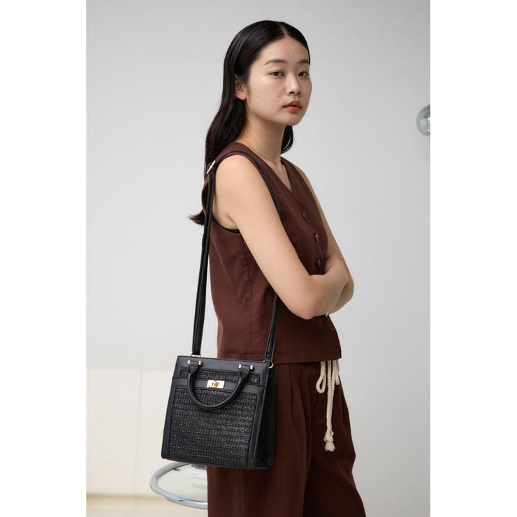 パイピングメッシュスクエアバッグ | AZUL BY MOUSSY | 詳細画像1 