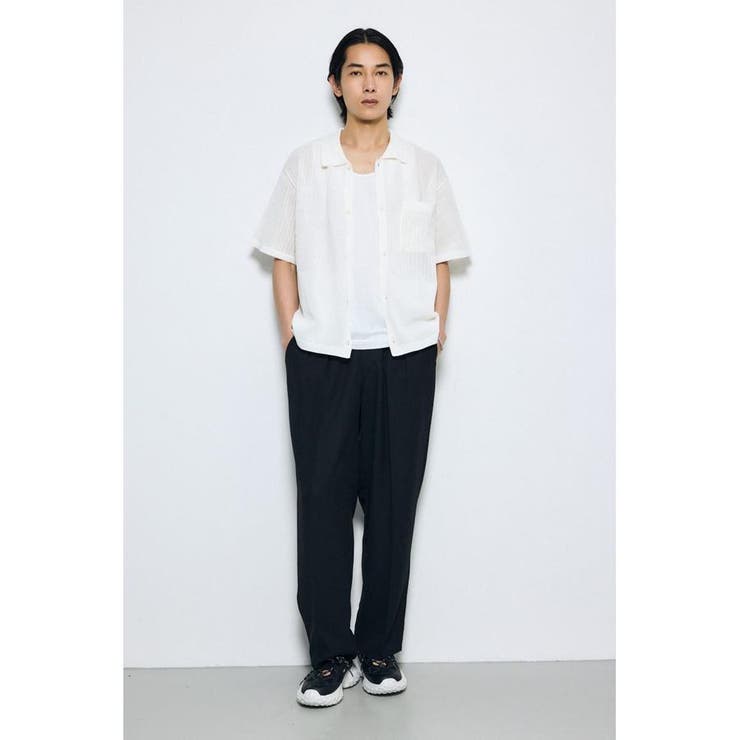 編地切替ニットシャツ | AZUL BY MOUSSY | 詳細画像4 