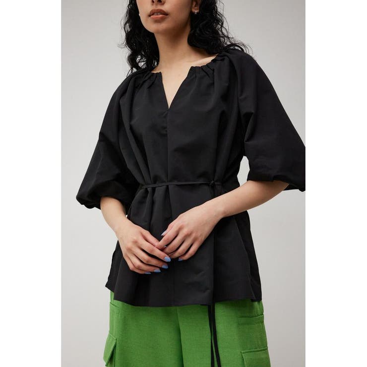 BLK | RELATECH GATHER BLOUSE | AZUL BY MOUSSY