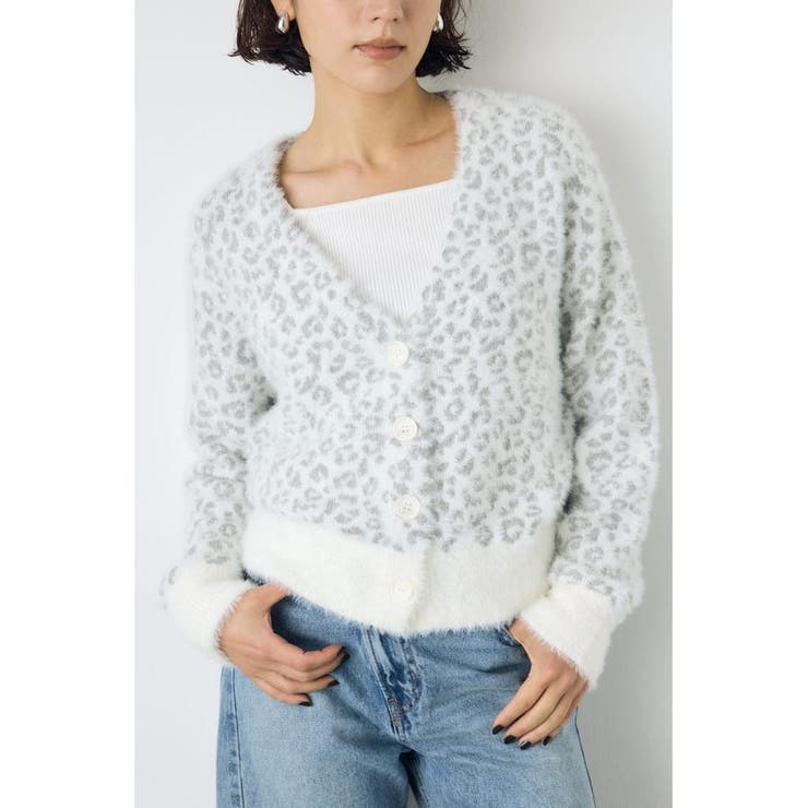 柄アソートニットカーディガン | AZUL BY MOUSSY | 詳細画像1 
