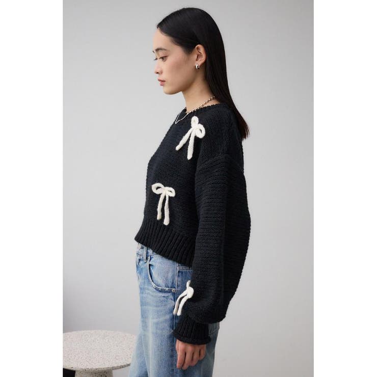 リボンモチーフニット | AZUL BY MOUSSY | 詳細画像6 