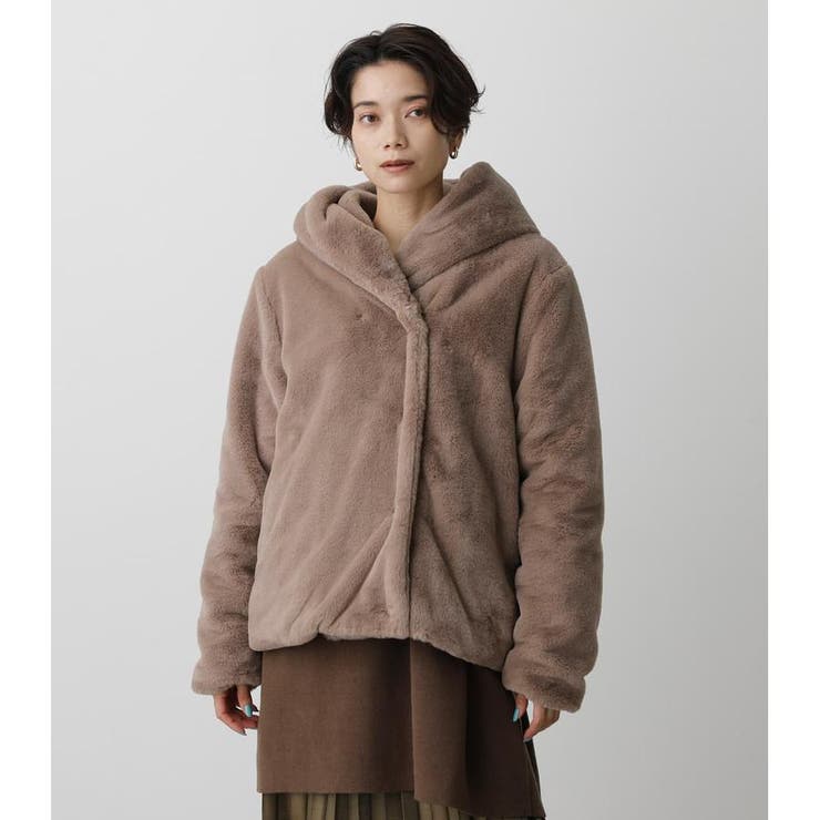 FLUFFY HOODIE SHORT COAT | AZUL BY MOUSSY | 詳細画像25 