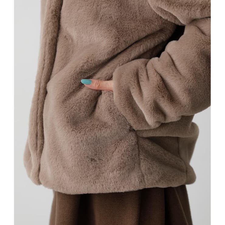 FLUFFY HOODIE SHORT COAT | AZUL BY MOUSSY | 詳細画像29 