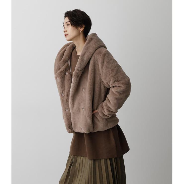 FLUFFY HOODIE SHORT COAT | AZUL BY MOUSSY | 詳細画像22 