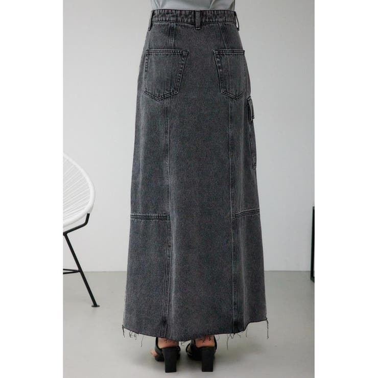 ケミカルウォッシュロングカーゴスカート | AZUL BY MOUSSY | 詳細画像8 